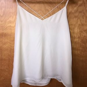 Sheer polyester flowy tank top